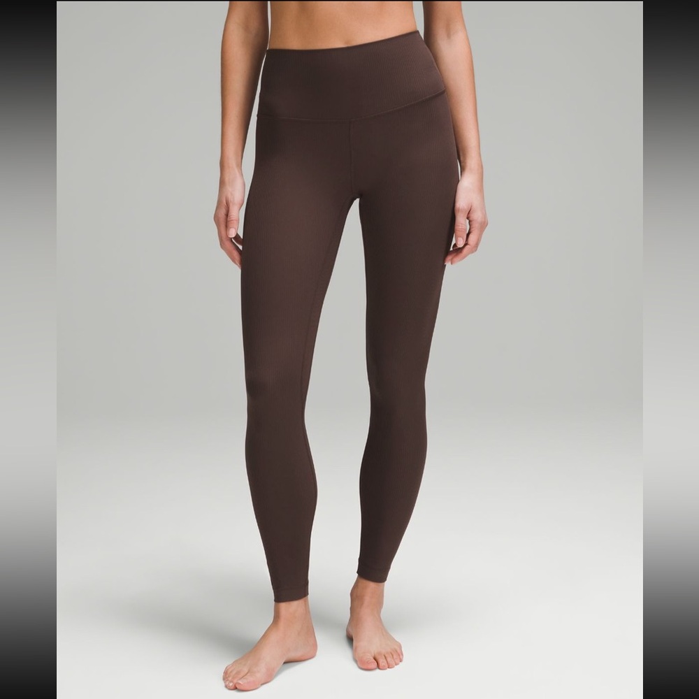 Lululemon Align High-Rise Ribbed Pant Leggings 28” Espresso size 6